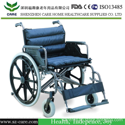Steel Frame with Flip-up Armrest Wheelchair